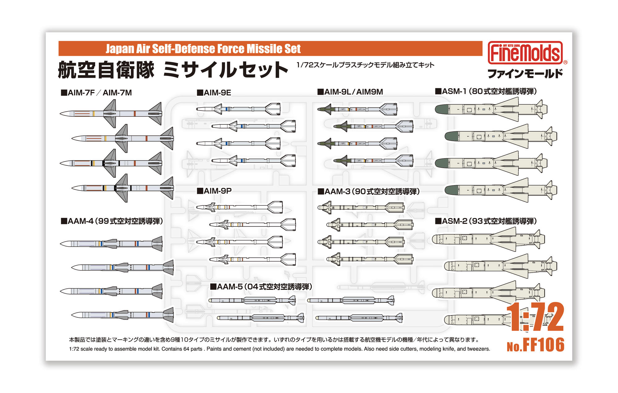 milimiliパターンセット 1/72航空自衛隊ミサイルセット_ファインモールド